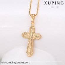 32444 Xuping nuevo diseño dorado cruz colgante